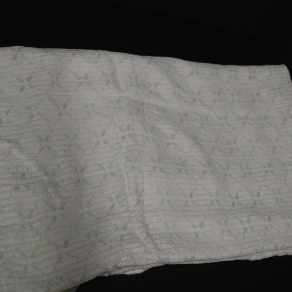 Aden Anais Muslin Baby Swaddle Blanket White Teal